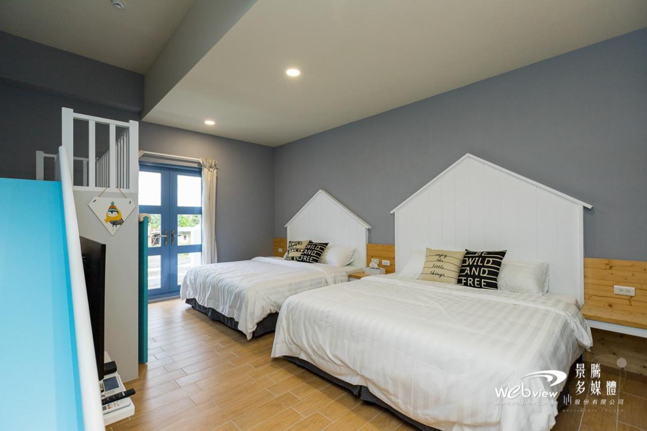 Blue White Apartment Wujie Bagian luar foto