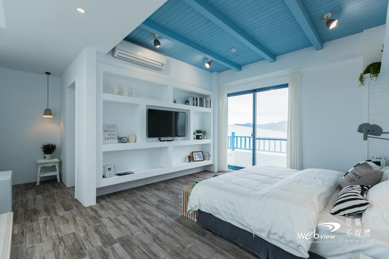 Blue White Apartment Wujie Bagian luar foto