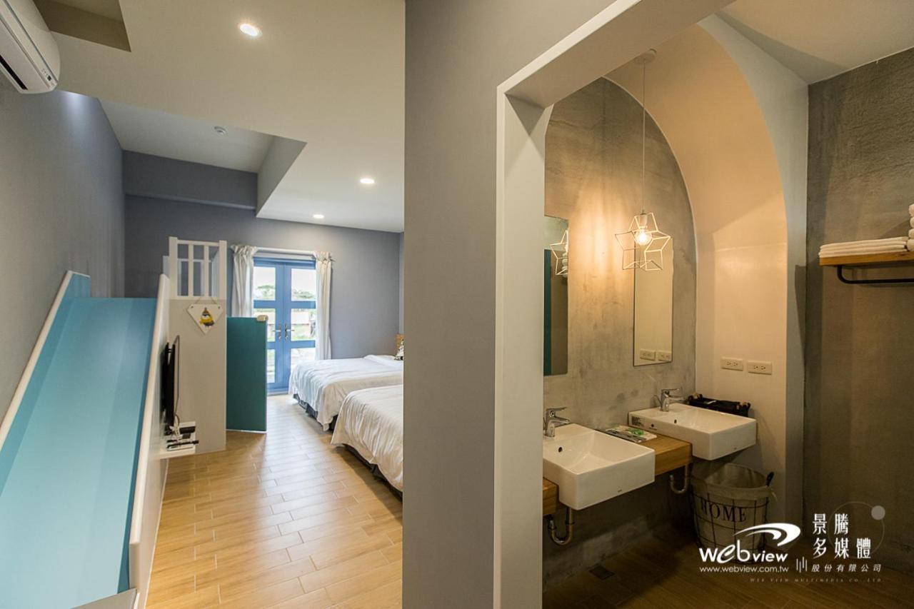 Blue White Apartment Wujie Bagian luar foto