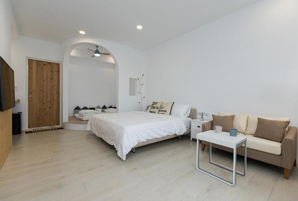 Blue White Apartment Wujie Bagian luar foto