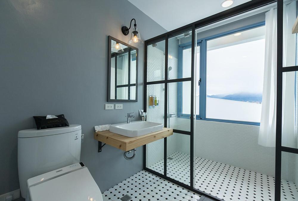 Blue White Apartment Wujie Bagian luar foto