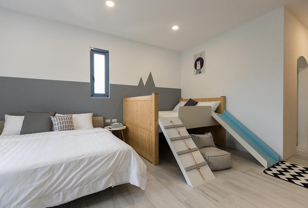 Blue White Apartment Wujie Bagian luar foto