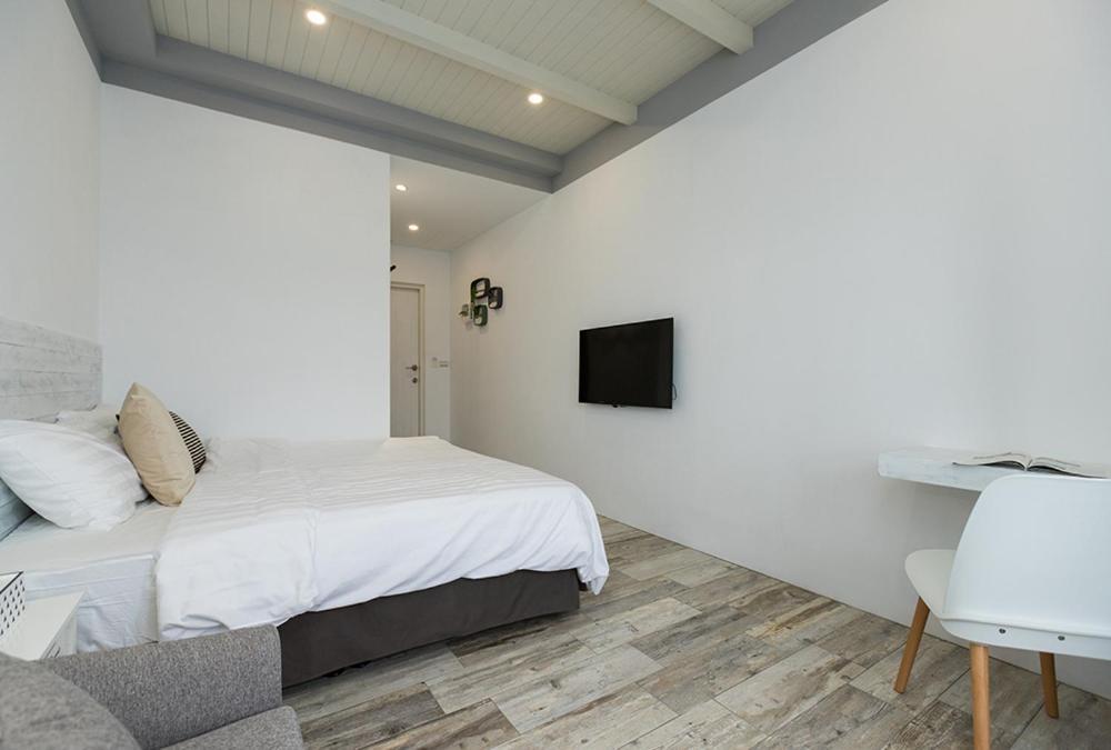 Blue White Apartment Wujie Bagian luar foto