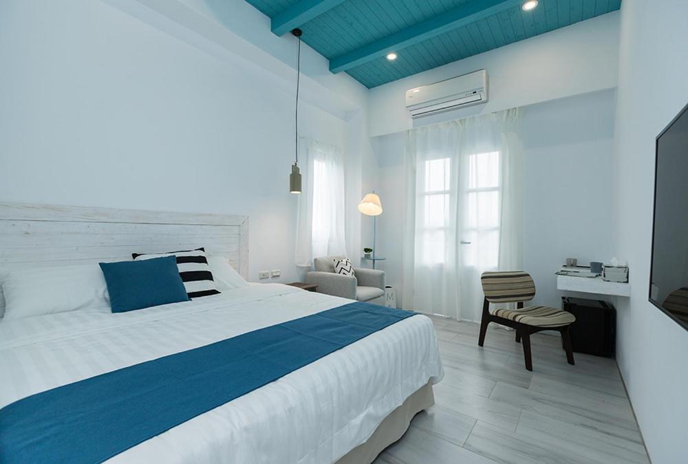 Blue White Apartment Wujie Bagian luar foto