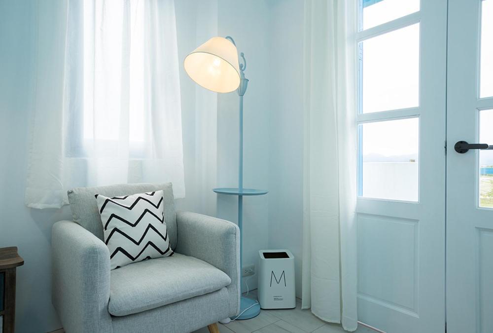 Blue White Apartment Wujie Bagian luar foto