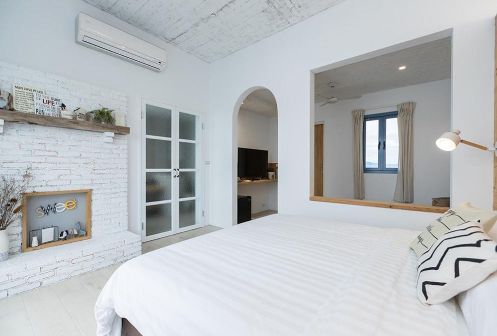 Blue White Apartment Wujie Bagian luar foto